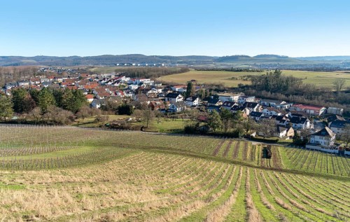 Scenery around Untergruppenbach seen from Stettenfels Castle, a medieval castle in Southern Germany