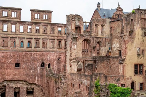 Detail of the Heidelberg castle in Germany