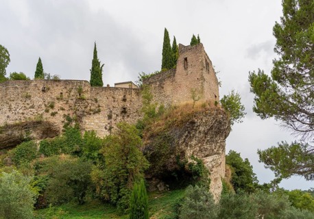 Fortification around Vaison-la-Romaine, a town in the Vaucluse department in the Provence region in