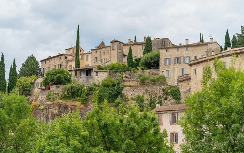 Scenery around Vaison-la-Romaine, a town in the Vaucluse department in the Provence region in