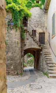 Scenery in Vaison-la-Romaine, a town in the Vaucluse department in the Provence region in