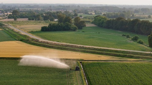 Modern agricultural irrigation techniques are vital for sustaining soybean crops during springtime