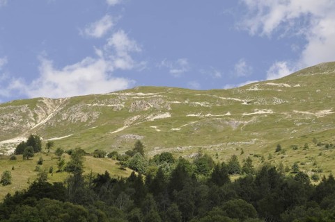 Mountain panorama of Savoy near Valloire
