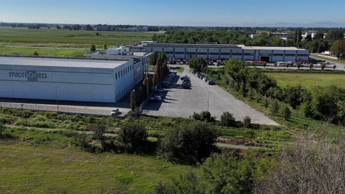 Cremona, Italy - August 22nd 2025 Modern Technology Hub in Lombardy Italy Featuring Expansive Data