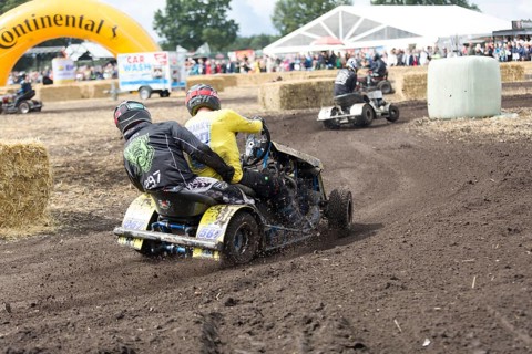 Lawnmower tractor race in Thönse, Lower Saxony, Germany