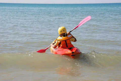Sea kayak in Erquy in Brittany, France