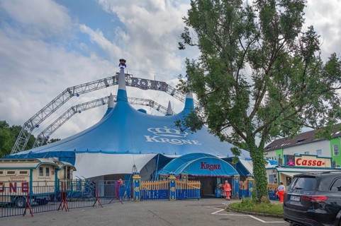 Circus tent, Circus tent, Circus-Krone, Kempten, Allgäu, Bavaria, Germany