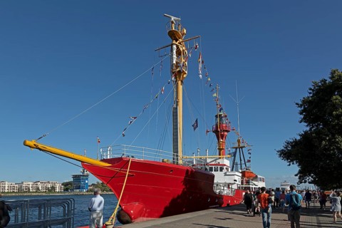 Lightship Elbe 1, Hanse-Sail, Unterwarnow, Warnemünde, Rostock, Mecklenburg-Western Pomerania,