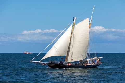 Sailing ship Skythia, Hanse-Sail, Ostee near Warnemünde, Rostock, Mecklenburg-Vorpommern, Germany