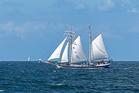 Sailing ship banjaard, Hanse-Sail, Ostee near Warnemünde, Rostock, Mecklenburg-Vorpommern, Germany