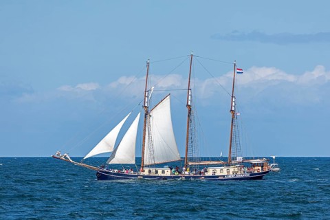 Sailing ship Albert Johannes, Hanse-Sail, Ostee near Warnemünde, Rostock, Mecklenburg-Vorpommern,
