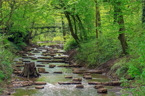 River Bastau Minden Germany