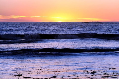 Sunset at the beach near Lancelin, Perth, Western Australia, WA, Indian Ocean, Australia