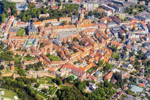 Cheb, Cheb, city, centre, Czech Republic, Vogtland, aerial view