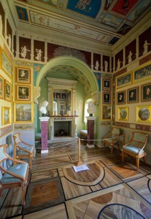 Stein Island with Villa Hamilton, interior view, Wörlitz Park, Wörlitz Gardens, Garden Kingdom of