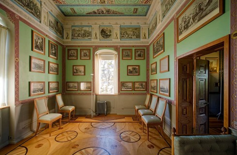 Stein Island with Villa Hamilton, interior view, Wörlitz Park, Wörlitz Gardens, Garden Kingdom of