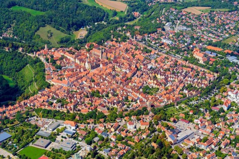 Rothenburg ob der Tauber, district town, Middle Franconian district Ansbach, medieval old town,