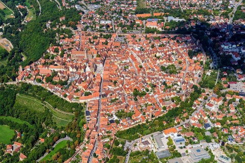 Rothenburg ob der Tauber, district town, Middle Franconian district Ansbach, medieval old town,