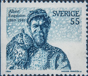 Albert Engström (1869-1940) was a Swedish cartoonist, painter and writer. Portrait on a Swedish