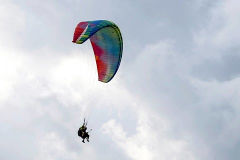 Paragliding tandem flight, Interlaken, Switzerland