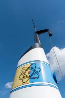 Germany, Bremen, Bremerhaven, smokestack, research vessel, Otto cock, nuclear energy drive,