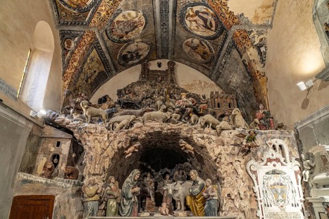 Nativity scene in Matera Cathedral, Basilicata, Italy