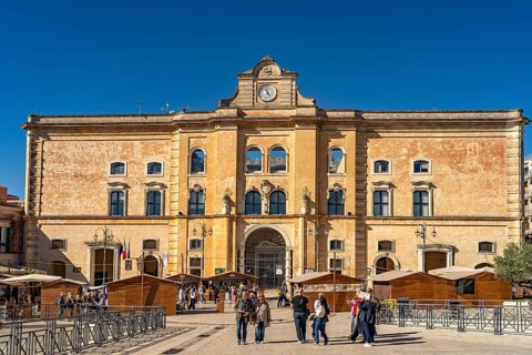 The Palazzo dell'Annunziata in Piazza Vittorio Veneto in Matera, Basilicata, Italy