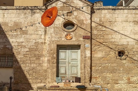 Portal of the Chiesetta di San Giovanni church, Monopoli, Apulia, Italy
