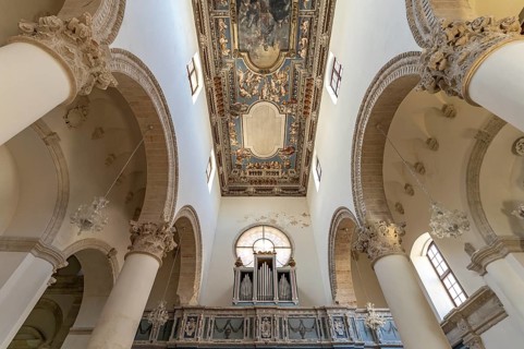 Interior of the Chiesa di San Domenico church in Monopoli, Apulia, Italy