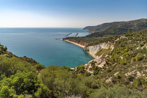 The coast near Mattinatella, Mattinata, Gargano, Apulia, Italy