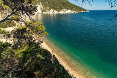 View of the Spiaggia di Vignanotica beach, Mattinata, Apulia, Italy