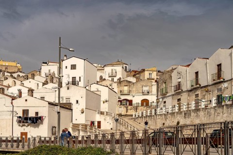 Town view of Monte Sant'Angelo, Gargano, Apulia, Italy