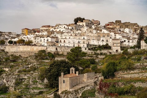 Town view of Monte Sant'Angelo, Gargano, Apulia, Italy