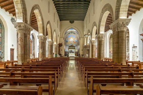 Interior of the Cathedral of Nardò or Cathedral Basilica of the Assumption of the Virgin Mary in