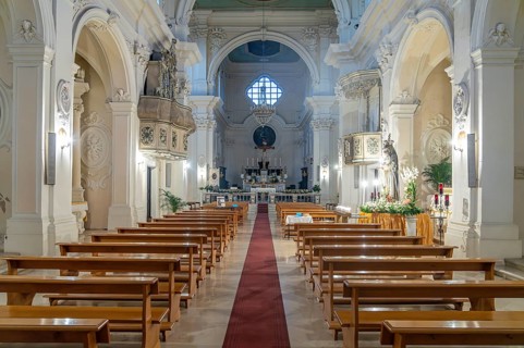 Interior of the Chiesa di San Domenico church in Nardo, Apulia, Italy