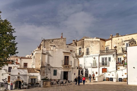 The old town centre of Monte Sant'Angelo, Gargano, Apulia, Italy