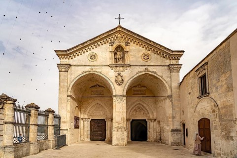 The Roman Catholic pilgrimage church of San Michele Arcangelo, UNESCO World Heritage Site in Monte