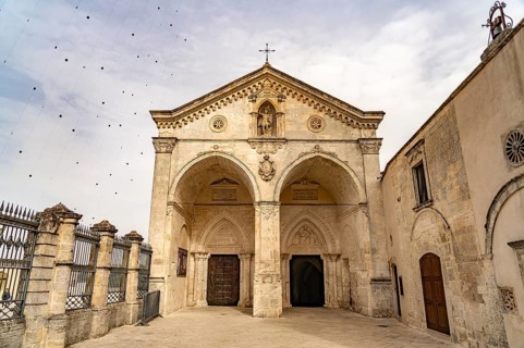 The Roman Catholic pilgrimage church of San Michele Arcangelo, UNESCO World Heritage Site in Monte