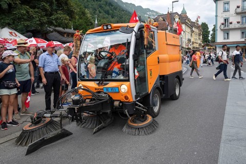 Street cleaning vehicle, Interlaken, Switzerland