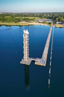 26-metre-high observation tower, Bitterfeld, Saxony-Anhalt, recreation, holiday, sailing, swimming,