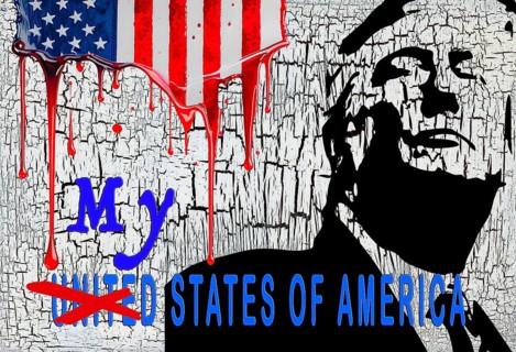 Symbolic image, Trump as owner of the USA, governing with executive order, pseudo-government,
