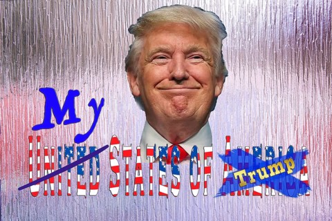 Symbolic image, Trump as owner of the USA, governing with executive order, pseudo-government,