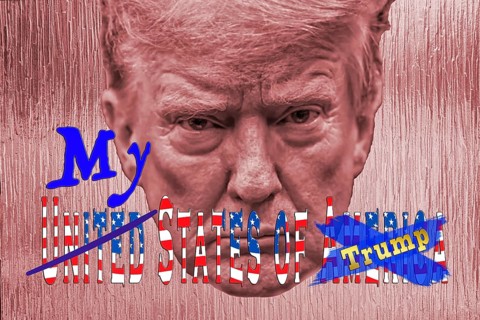 Symbolic image, Trump as owner of the USA, governing with executive order, pseudo-government,
