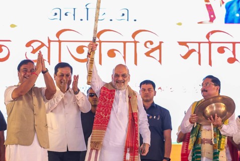 Union Home Minister Amit Shah addresses the newly elected National Democratic Alliance's (NDA)