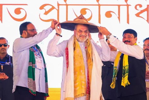 Union Home Minister Amit Shah addresses the newly elected National Democratic Alliance's (NDA)