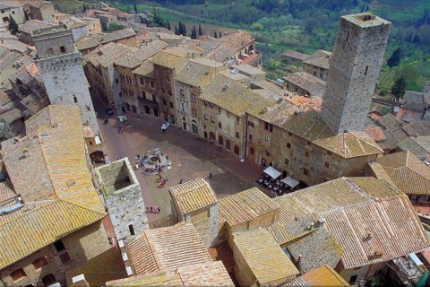 Houses and towers of San Gimignano, Toakana, Italy