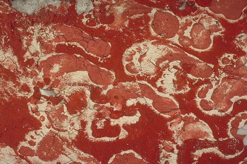 Painting, footprints, created at the Berlin Wall in the 1990s Berlin, Germany