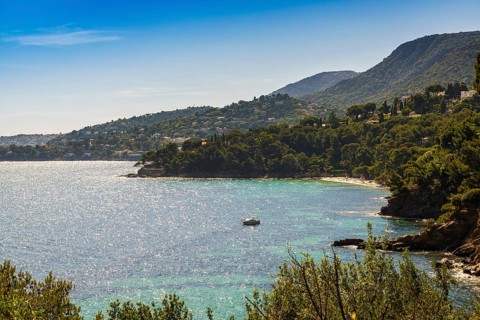 Beach, Plage de Jean Blanc, Le Lavandou, Var, French Riviera, Provence-Alpes-Cote d'Azur, Cote d