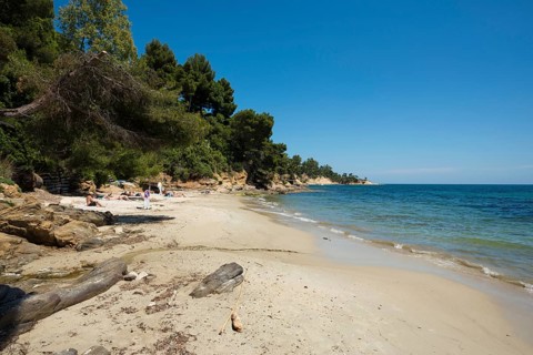 Beach, Plage de Jean Blanc, Le Lavandou, Var, French Riviera, Provence-Alpes-Cote d'Azur, Cote d