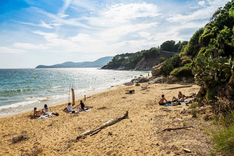 Beach, Plage de Sylvabelle, La Croix-Valmer, Saint Tropez, Var, French Riviera, Provence-Alpes-Cote
